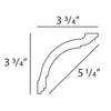CX129 - Axxent Decorative Duropolymer Crown Molding, Primed White. Face: 5-1/4 CX129 - Axxent Decorative Duropolymer Crown Molding, Primed White. Face: 5-1/4