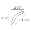 CX136 - Axxent Decorative Duropolymer Crown Molding, Primed White. Face: 3-15/16 CX136 - Axxent Decorative Duropolymer Crown Molding, Primed White. Face: 3-15/16
