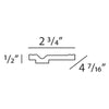 CX161 - Axxent Plain Duropolymer Crown Molding, Primed White. Face: 4-7/16 CX161 - Axxent Plain Duropolymer Crown Molding, Primed White. Face: 4-7/16