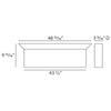 D120-Luxxus Classic Polyurethane Door Pediment, Primed White. Width: 48-13/16 D120-Luxxus Classic Polyurethane Door Pediment, Primed White. Width: 48-13/16