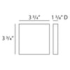 D210-Luxxus Classic Duropolymer Entry Corner Block, Primed White. Width: 3-3/4 Height: 3-3/4