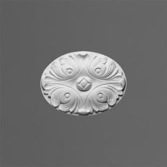 D62-Luxxus Classic Polyurethane Decorative Door Entry Piece, Primed White. Width: 6-1/8