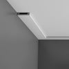 DX157-2300 - Axxent Plain Duropolymer Multifunctional Molding, Primed White. Width: 90 DX157-2300 - Axxent Plain Duropolymer Multifunctional Molding, Primed White. Width: 90