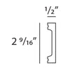 DX157-2300 - Axxent Plain Duropolymer Multifunctional Molding, Primed White. Width: 90 DX157-2300 - Axxent Plain Duropolymer Multifunctional Molding, Primed White. Width: 90