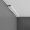 DX162-2300 - Axxent Plain Duropolymer Multifunctional Molding, Primed White. Width: 90 DX162-2300 - Axxent Plain Duropolymer Multifunctional Molding, Primed White. Width: 90