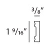 DX162-2300 - Axxent Plain Duropolymer Multifunctional Molding, Primed White. Width: 90 DX162-2300 - Axxent Plain Duropolymer Multifunctional Molding, Primed White. Width: 90