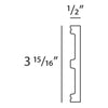 DX163-2300 - Axxent Plain Duropolymer Multifunctional Molding, Primed White. Width: 90