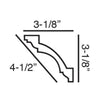 FC213-Flexible Plain Polyurethane Crown Molding, Flexible, Primed White. Face: 4-1/2 FC213-Flexible Plain Polyurethane Crown Molding, Flexible, Primed White. Face: 4-1/2