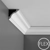 FC213-Flexible Plain Polyurethane Crown Molding, Flexible, Primed White. Face: 4-1/2 FC213-Flexible Plain Polyurethane Crown Molding, Flexible, Primed White. Face: 4-1/2