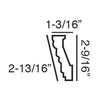 FC214 - Flexible Decorative Polyurethane Crown Molding, Flexible, Primed White. Face: 2-13/16 FC214 - Flexible Decorative Polyurethane Crown Molding, Flexible, Primed White. Face: 2-13/16