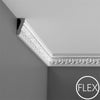 FC214 - Flexible Decorative Polyurethane Crown Molding, Flexible, Primed White. Face: 2-13/16 FC214 - Flexible Decorative Polyurethane Crown Molding, Flexible, Primed White. Face: 2-13/16
