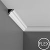 FC215-Flexible Plain Polyurethane Crown Molding, Flexible, Primed White. Face: 2-1/2 FC215-Flexible Plain Polyurethane Crown Molding, Flexible, Primed White. Face: 2-1/2