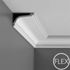 FC220-Flexible Plain Polyurethane Crown Molding, Flexible, Primed White. Face: 5-7/16 FC220-Flexible Plain Polyurethane Crown Molding, Flexible, Primed White. Face: 5-7/16