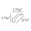 FC260-Flexible Plain Polyurethane Crown Molding, Flexible, Primed White. Face: 2-1/4 FC260-Flexible Plain Polyurethane Crown Molding, Flexible, Primed White. Face: 2-1/4