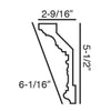 FC303-Flexible Decorative Polyurethane Crown Molding, Flexible, Primed White. Face: 6-1/16 FC303-Flexible Decorative Polyurethane Crown Molding, Flexible, Primed White. Face: 6-1/16