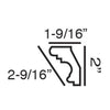 FC322-Flexible Plain Polyurethane Crown Molding, Flexible, Primed White. Face: 2-9/16 FC322-Flexible Plain Polyurethane Crown Molding, Flexible, Primed White. Face: 2-9/16