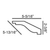 FC331-Flexible Plain Polyurethane Crown Molding, Flexible, Primed White. Face: 5-13/16 FC331-Flexible Plain Polyurethane Crown Molding, Flexible, Primed White. Face: 5-13/16