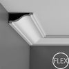 FC331-Flexible Plain Polyurethane Crown Molding, Flexible, Primed White. Face: 5-13/16 FC331-Flexible Plain Polyurethane Crown Molding, Flexible, Primed White. Face: 5-13/16