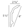 F339-Flexible Plain Polyurethane Crown Molding, Flexible, Primed White. Face: 6 F339-Flexible Plain Polyurethane Crown Molding, Flexible, Primed White. Face: 6
