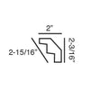 FC602-Flexible Plain Polyurethane Crown Molding, Flexible, Primed White. Face: 2-9/16 FC602-Flexible Plain Polyurethane Crown Molding, Flexible, Primed White. Face: 2-9/16