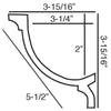 FC902-Flexible Plain Polyurethane Crown Molding, Flexible, Primed White. Face: 5-1/2 FC902-Flexible Plain Polyurethane Crown Molding, Flexible, Primed White. Face: 5-1/2