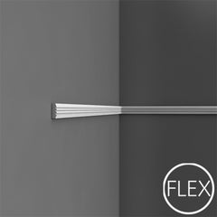 FP5021-Flexible Plain Polyurethane Panel Molding, Flexible, Primed White. Length: 78-3/4