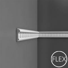 FP7040-Flexible Decorative Polyurethane Panel Molding, Flexible, Primed White. Length: 78-3/4