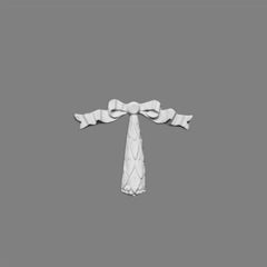 G40-Luxxus Classic Duropolymer Small Decorative Bow, Primed White.