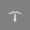 G40-Luxxus Classic Duropolymer Small Decorative Bow, Primed White. G40-Luxxus Classic Duropolymer Small Decorative Bow, Primed White.