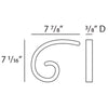 G73L-Luxxus Contemporary Polyurethane Mini Curl, Decorative Element Left. G73L-Luxxus Contemporary Polyurethane Mini Curl, Decorative Element Left.