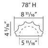 K1001-Luxxus Classic Polyurethane Fluted Half Column, Primed White. Width: 6-11/16