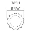 K1002-Luxxus Classic Polyurethane Fluted Whole Column, Primed White. Height: 78 K1002-Luxxus Classic Polyurethane Fluted Whole Column, Primed White. Height: 78