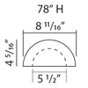 K1101-Luxxus Classic Polyurethane Plain Half Column, Primed White. Width: 8-11/16 K1101-Luxxus Classic Polyurethane Plain Half Column, Primed White. Width: 8-11/16