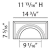 K1111-Luxxus Classic Duropolymer Half Capital, Primed White. Width: 14-3/8 K1111-Luxxus Classic Duropolymer Half Capital, Primed White. Width: 14-3/8