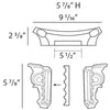 K201-Luxxus Classic Polyurethane Pilaster Capital for K200, Primed White. Width: 9-1/16