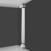K3101-Luxxus Classic Polyurethane Plain Half Column, Primed White. Width: 12 K3101-Luxxus Classic Polyurethane Plain Half Column, Primed White. Width: 12