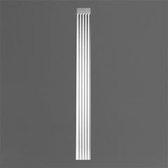 K220-Luxxus Classic Polyurethane Pilaster, Primed White. Length: 78-3/4