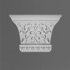 K221-Luxxus Classic Polyurethane Capital For K220, Primed White. Width: 13-3/8