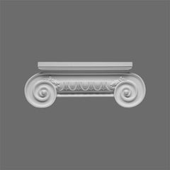 K253-Luxxus Classic Polyurethane Capital For Pilaster K250, Primed White. Width: 18-1/2