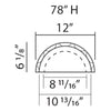 K3001-Luxxus Classic Polyurethane Fluted Half Column, Primed White. Width: 12 K3001-Luxxus Classic Polyurethane Fluted Half Column, Primed White. Width: 12