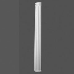 K3001-Luxxus Classic Polyurethane Fluted Half Column, Primed White. Width: 12