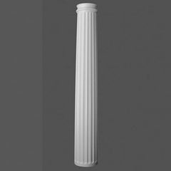 K3002-Luxxus Classic Polyurethane Fluted Whole Column, Primed White. Diameter: 12