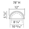 K3101-Luxxus Classic Polyurethane Plain Half Column, Primed White. Width: 12 K3101-Luxxus Classic Polyurethane Plain Half Column, Primed White. Width: 12