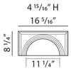 K3111-Luxxus Classic Duropolymer Half Capital, Primed White. Width: 16-5/16 K3111-Luxxus Classic Duropolymer Half Capital, Primed White. Width: 16-5/16
