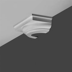 K3111-Luxxus Classic Duropolymer Half Capital, Primed White. Width: 16-5/16