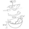 L-506-Luxxus Classic Duropolymer Wall Light Fixture Sconce, Primed White. Length: 15-3/8 L-506-Luxxus Classic Duropolymer Wall Light Fixture Sconce, Primed White. Length: 15-3/8