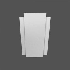 M9010A-Luxxus Classic Duropolymer Decorative Keystone, Primed White. Width: 3-3/8