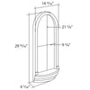 N404-Luxxus Classic Polyurethane Niche Frame, Primed White. Width: 16-9/16