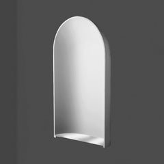 N510-Luxxus Classic Polyurethane Recessed Niche Shell, Primed White. Width: 21-5/8