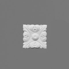 P-21-Luxxus Decorative Duropolymer Flower, Primed White. Length: 2-9/16